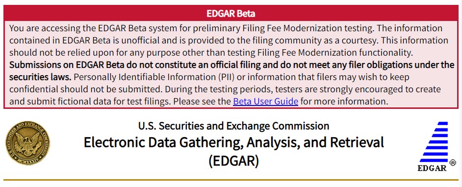 EDGAR Filing Fee Beta Program: FETP, iXBRL, New Filing Fee Rules. What is all this about?